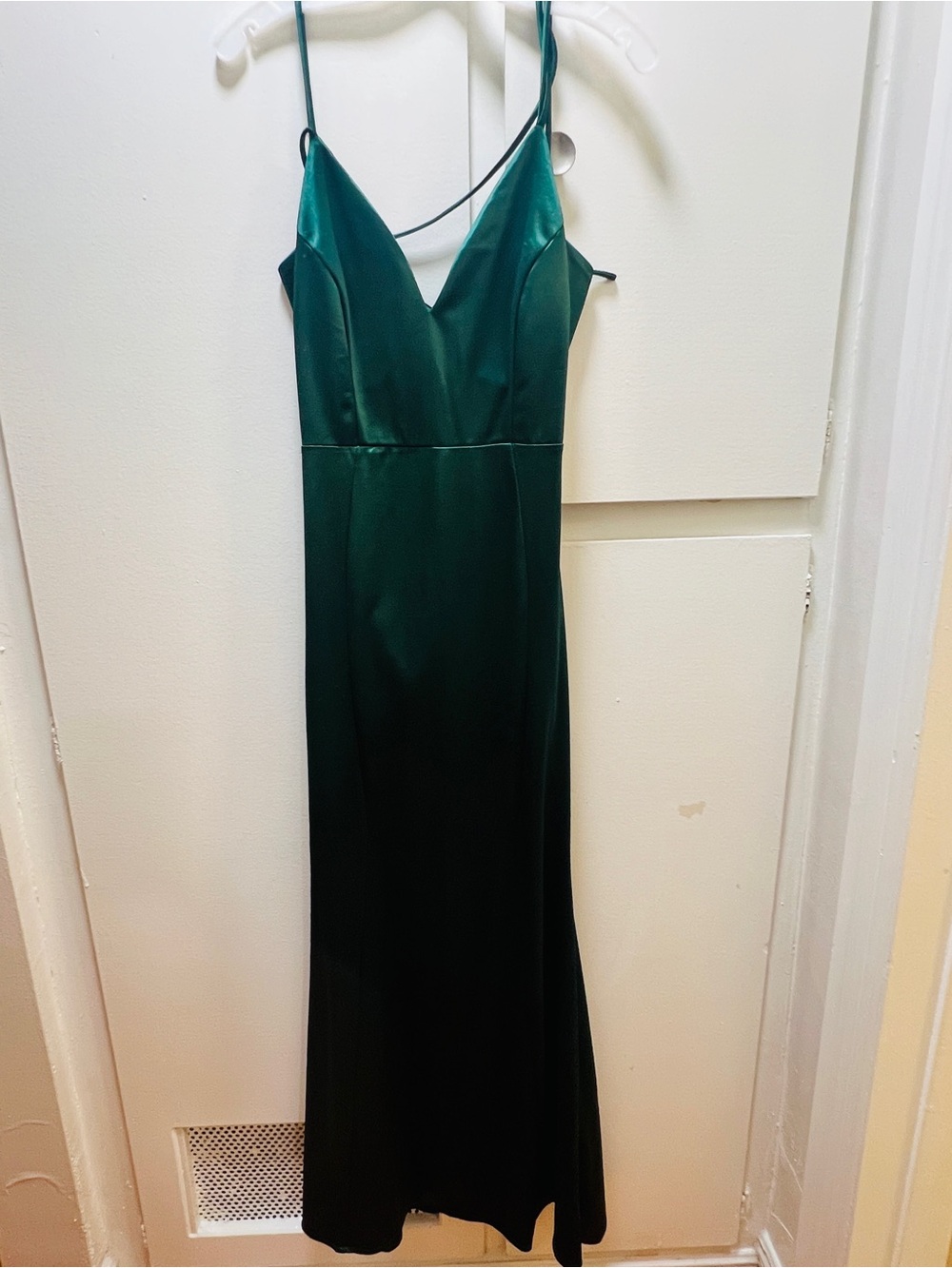 Windsor Deep Green Satin Maxi Slip Dress